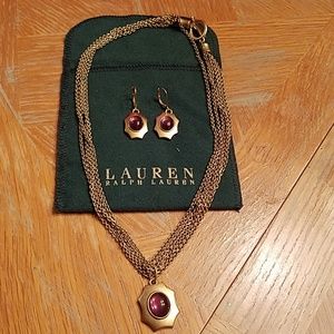 Ralph Lauren Earrings and Necklace Set EUC